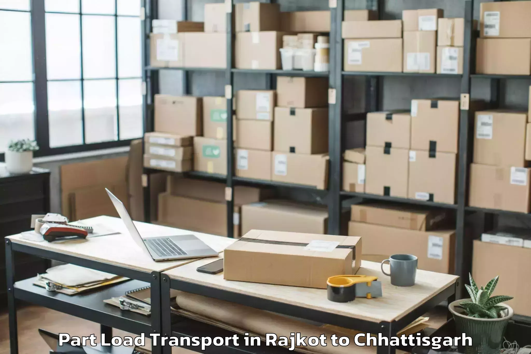 Get Rajkot to Raipur Part Load Transport